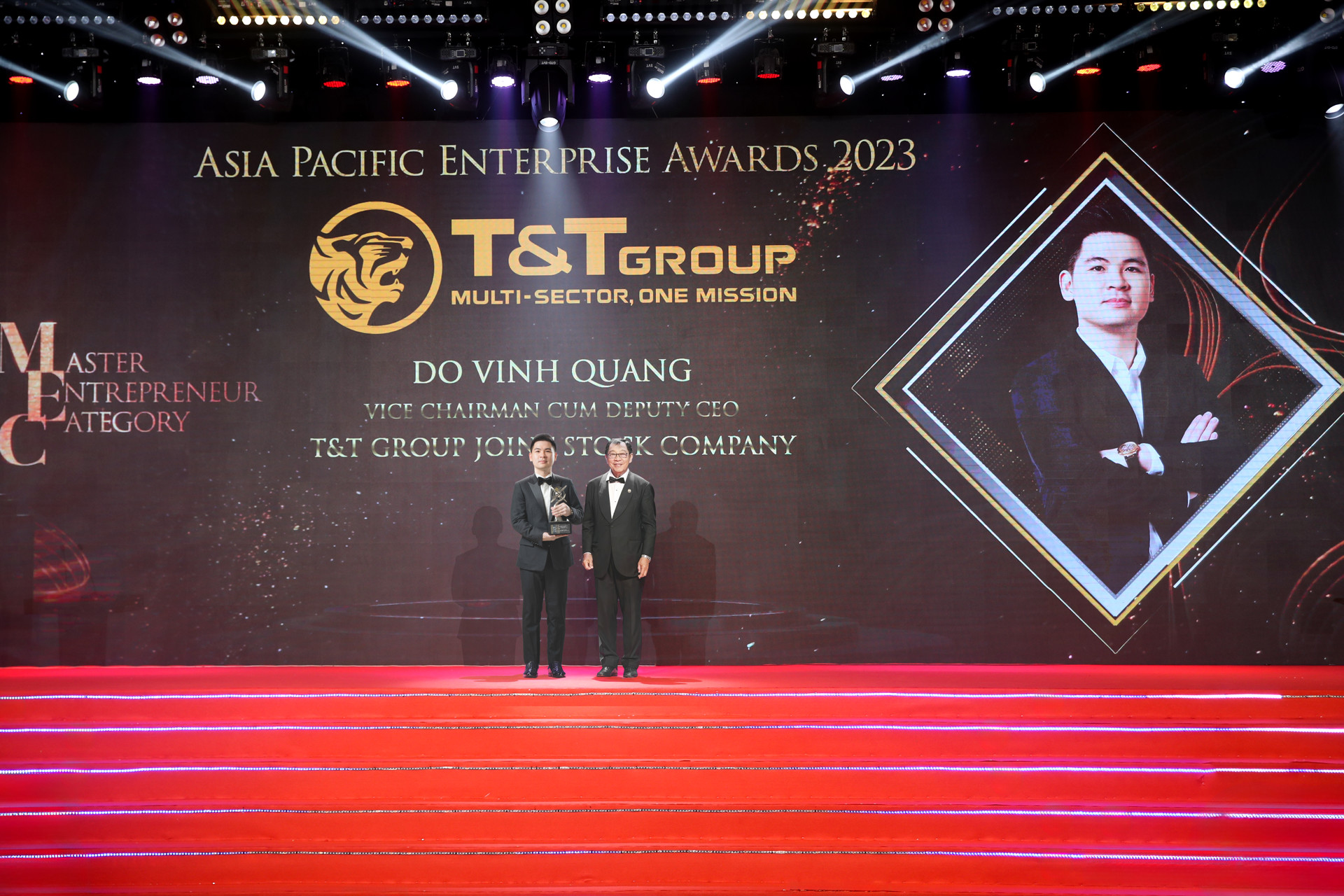 Ông Đỗ Vinh Quang, Phó Chủ tịch HĐQT Tập đoàn T&T Group được APEA 2023 vinh danh Doanh nhân xuất sắc Châu Á 2023