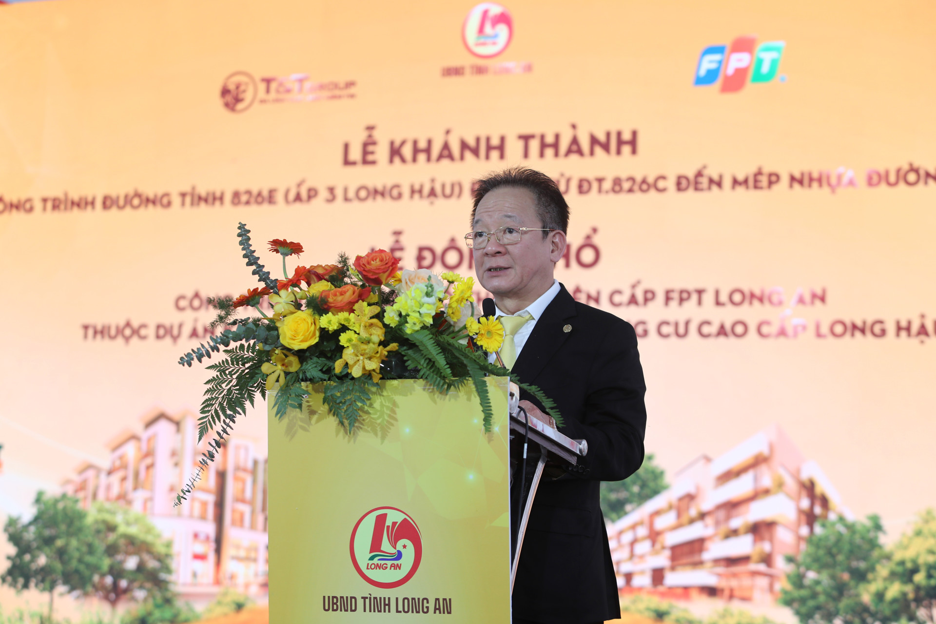 Ông Đỗ Quang Hiển, Nhà sáng lập, Chủ tịch Điều hành Tập đoàn T&T Group phát biểu tại sự kiện.