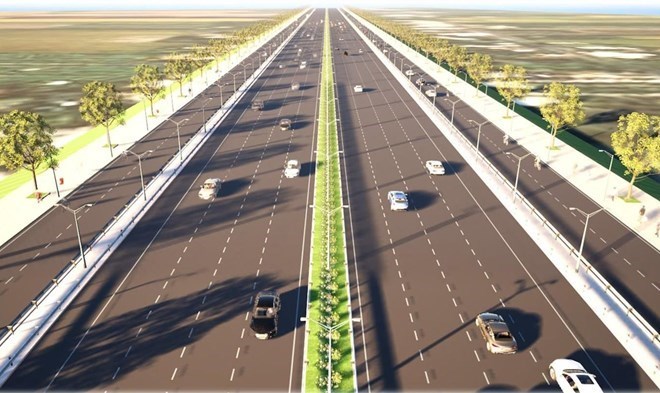 Giai đoạn 1, Vành đai 4 TPHCM sẽ giải phóng mặt bằng theo quy hoạch 8 làn, xây tuyến chính cao tốc 4 làn, 2 làn khẩn cấp, cùng đường gom và đường song hành hai bên. Ảnh: Sở Giao thông Công chánh TPHCM